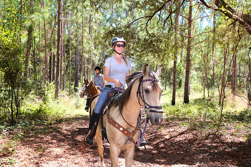 Friends horseback riding Lake County, Florida